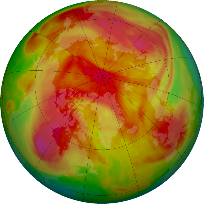 Arctic ozone map for 05 April 1979